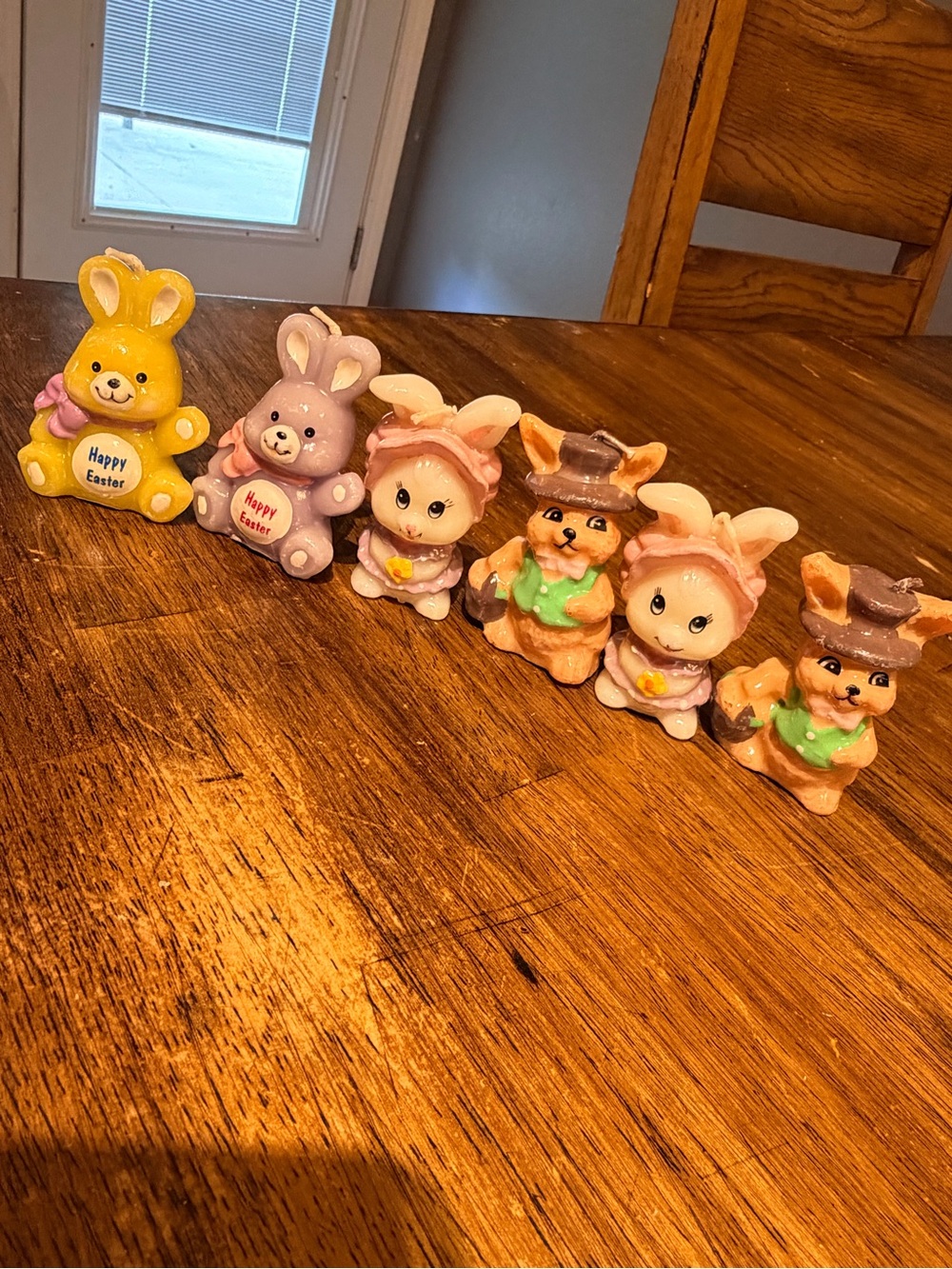 Vintage Bunny Candle Set